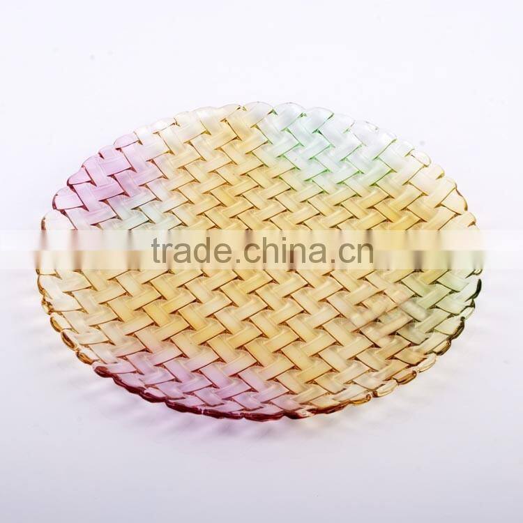 For home decorative fancy colored mosaic glass fruit bowls