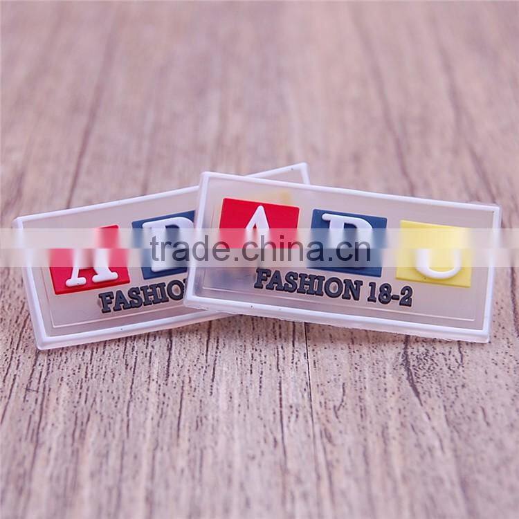 Custom transparent thermal garment silicone labels sheets with logo