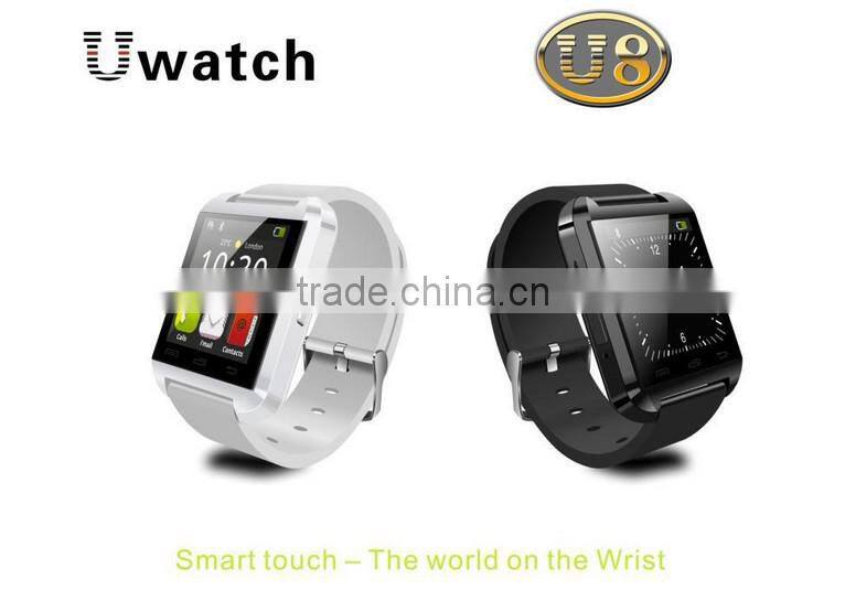 Bluetooth Smartwatch U8 U for iPhone 4/4S/5/5S Samsung S4/S5/Note 2/Note 3 smartwatch latest wrist watch mobile phone