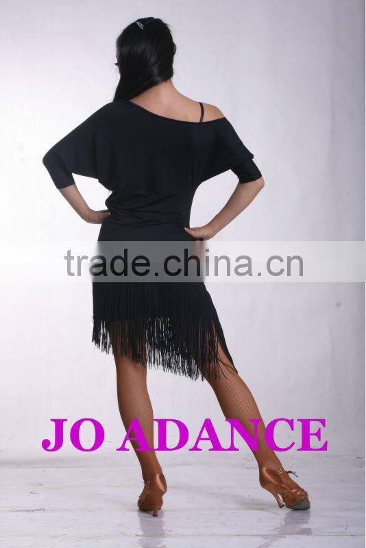 Latin dance dress dress Latin dance skirt Fringed dress dance dress Tights