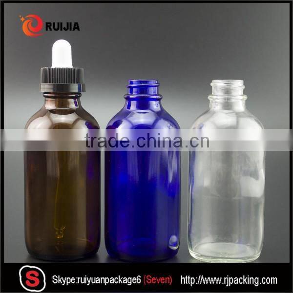 120ml essential oil red boston glass dropper bottle with childproof cap Free samples