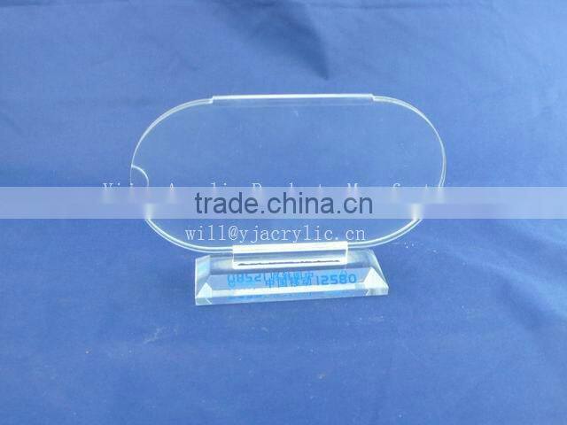 acrylic card holder menu stand with base