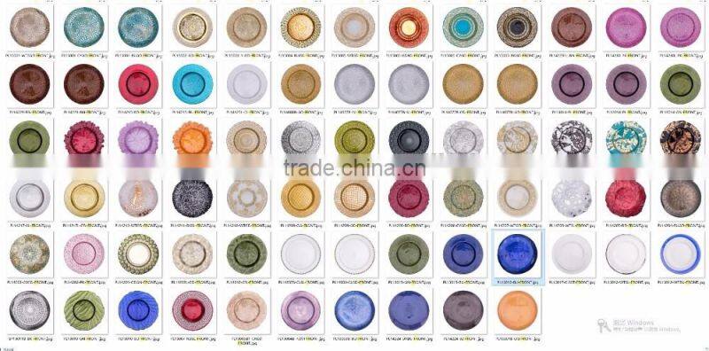 SAMYO glass charger plate with high quality