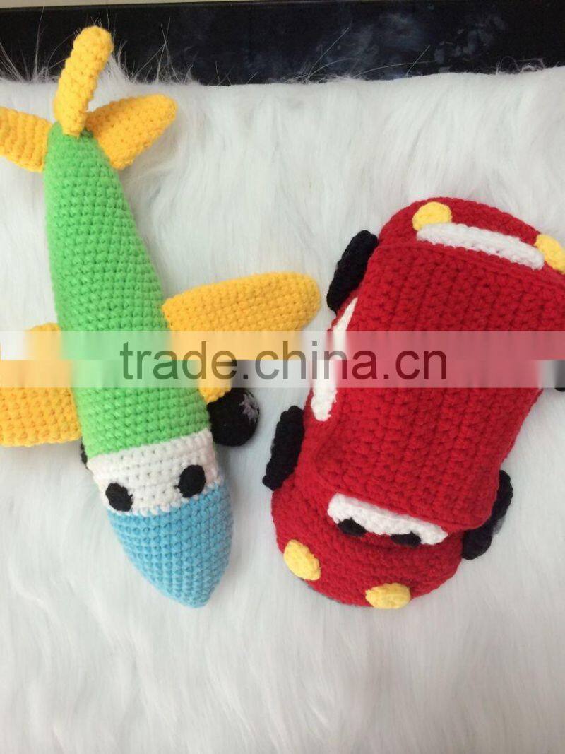 Handmade knitted baby toys-vehicle series.