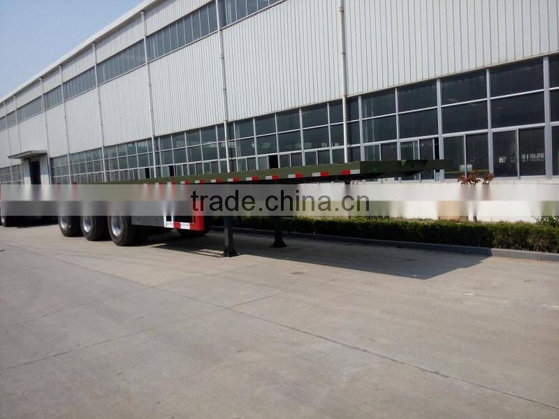 20",40" container transportatin Tri-axle Flatbed Semi-trailer 40T