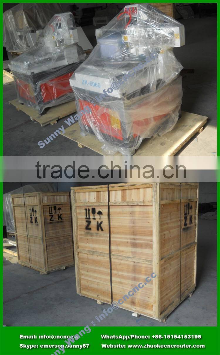 Small PCB CNC Router 6060 For PCB Drilling And Milling NCStuido Control 1.5Kw Spindle 600*600mm ZK-6060