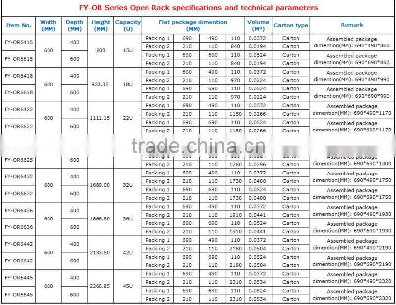 27U FY-OR Warehouse Metal Open Shelving Rack