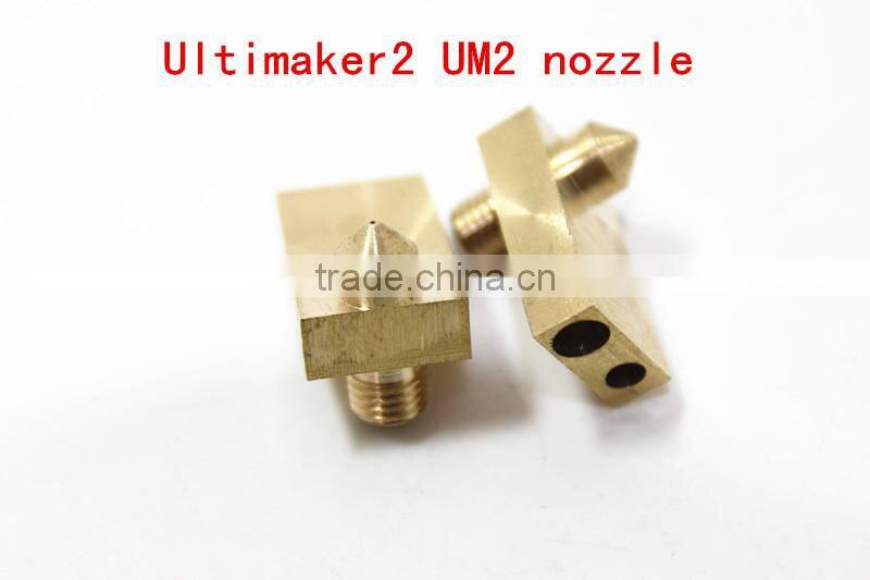 Hot Sale Ultimaker 2 UM2 one integrated nozzle copper nozzle For 3MM Size 0.4mm Print Head