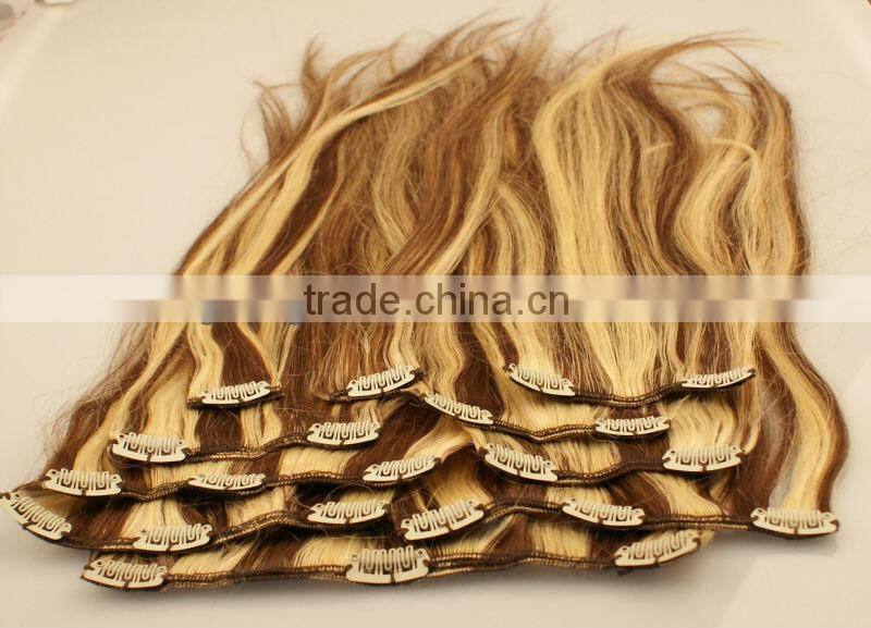 Curly Blonde Clip In Hair Extensions