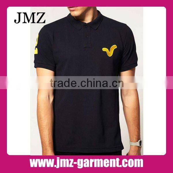 100% cotton plain brown long sleeve polo shirt