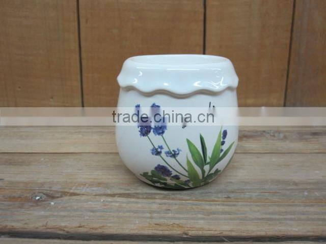 New lavender design ceramic chicken egg holder