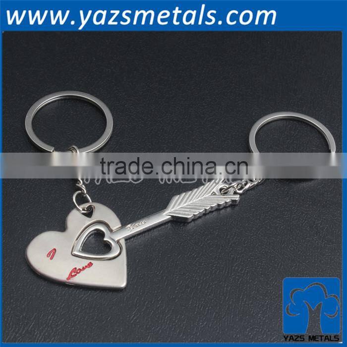 factory custom Valentine's Day gift metal keychain