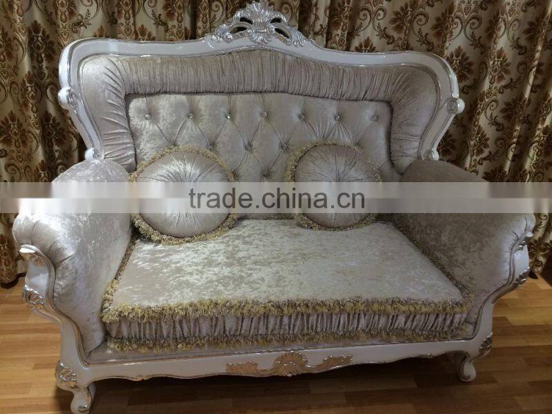 modern France wooden fabric sofa set living room design