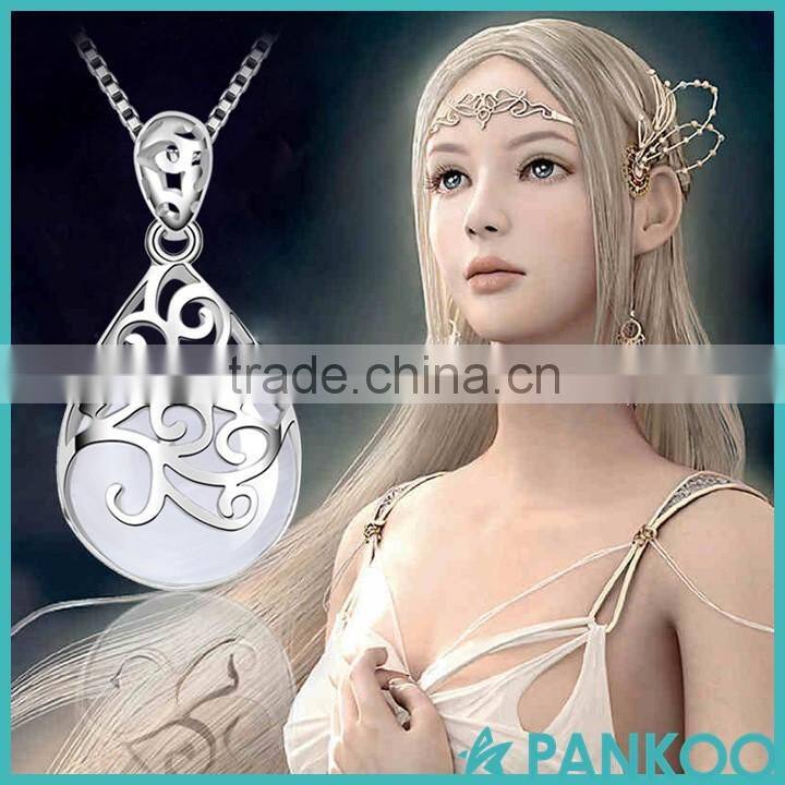 Hot Sale Fashion 925 Sterling Silver Jewelry Opal Water Drop Pendant