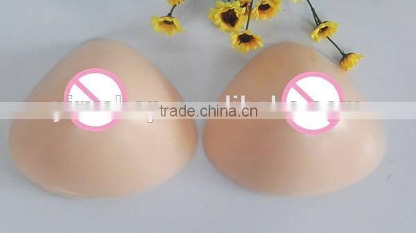 triangle shape hot selling fake sexy silicone breast falsies for male cross dressing or female breast enhancements or prosthesis