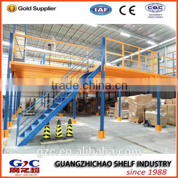 Warehouse Mezzanine Floor Covered with Steel Gratings