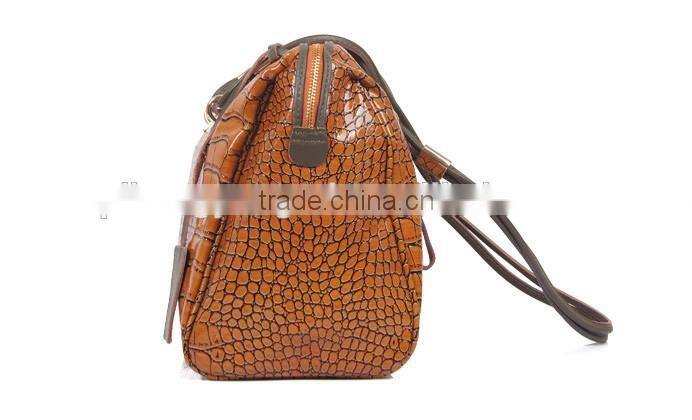 2016 Fashion new style synthetic leather shoulder handbag for girls and lady from china wholesale shoulder handbag