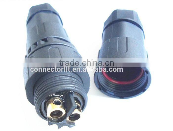 2 +2 pin male and female sealed waterproof industrial connector