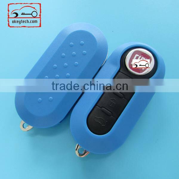 Best price car key shell Fiat key cover 3 button remote key shell for shell key fiat 500 key for fiat key shell