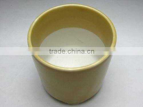 Kohgen Koh Cafe`s Original ceramic incense burner yellow, seto ware