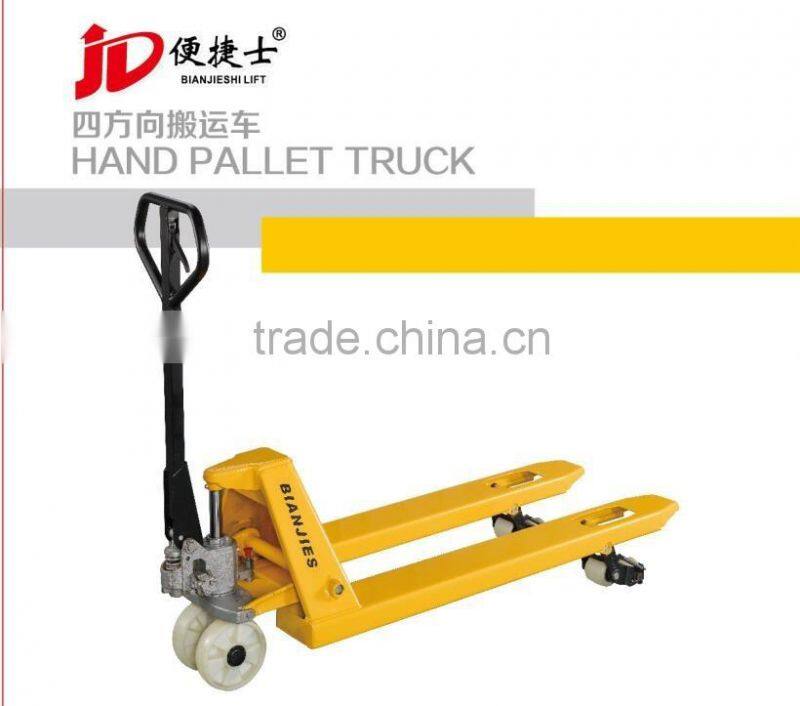 Four directions hand pallet truck 2 ton