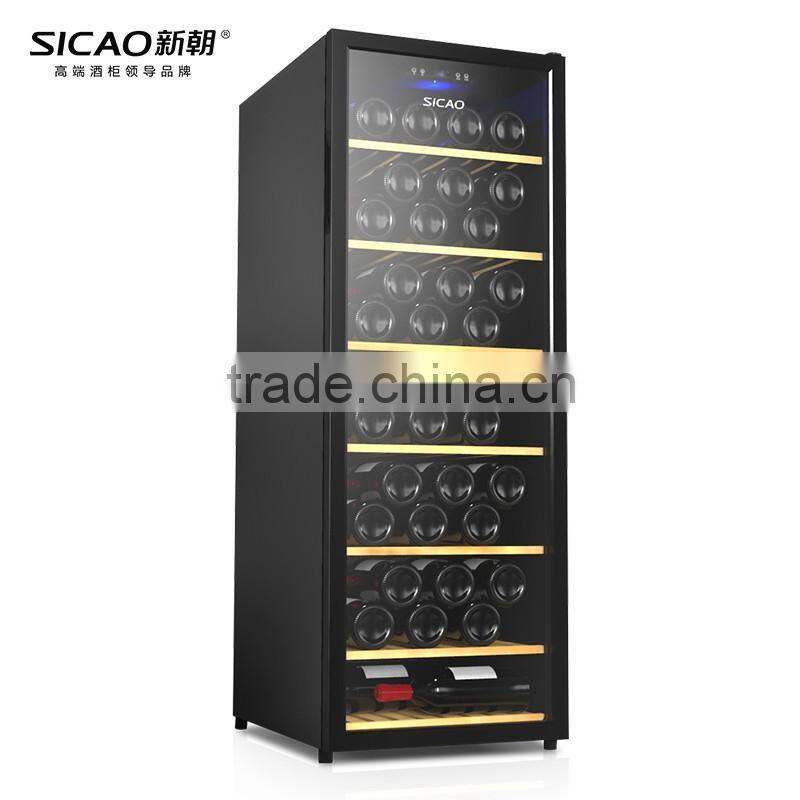 Dual Zone Free standing installation Wine Coooler with Glass Door 135Liters 40Bottles