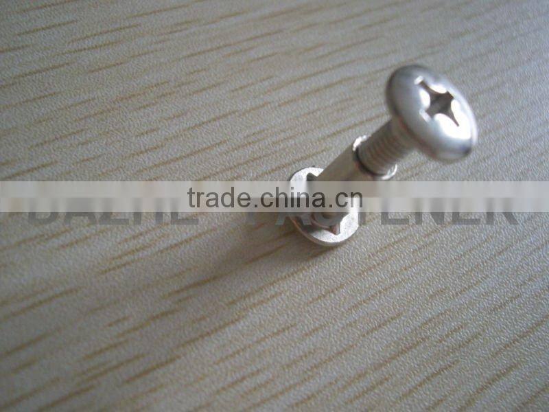 Double cap rivets with slotted head