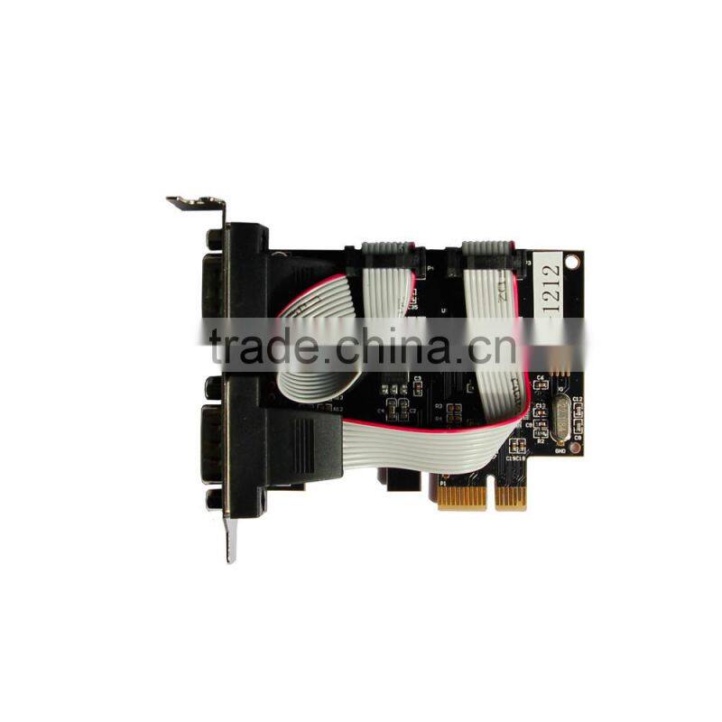 HighTek low profile bracket 2-port RS-232 PCI-E serial card