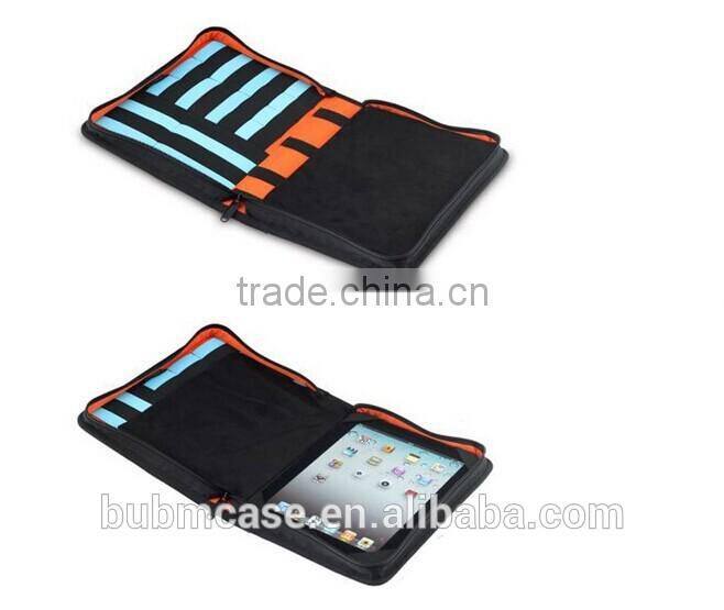 Black Color 9.7 inch Tablet Case for Notebook USB Flash Drive Cable Organizer Bag Tablet Pouch