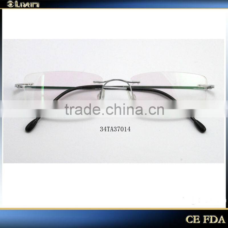 SLIM RIMLESS TITANIUM OPTICAL FRAME