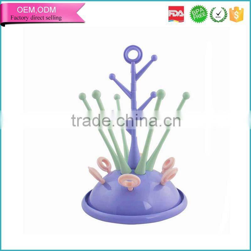 Colorful native rubber baby feeding bottle dry hander