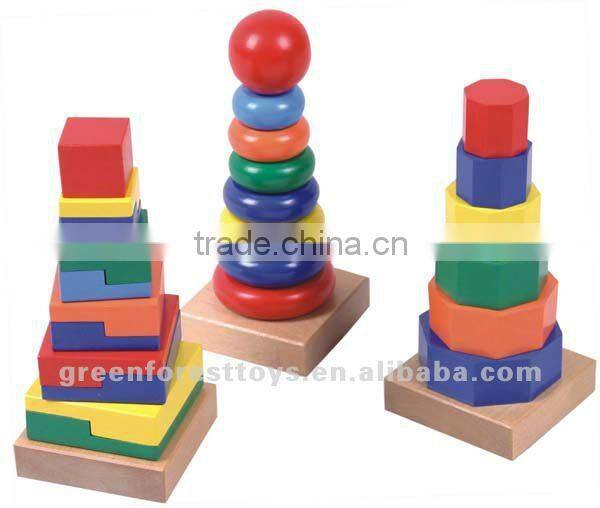 Wooden Rainbow Stacking Toy