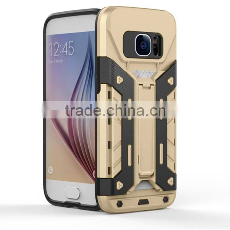 Shenzhen China Suppliers Multi-Function Kickstand Card Slot Holder Case For Samsung S7 Hybrid Armor Case