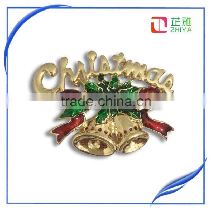 2015 Factory direct sale New Christmas brooch ,custom rhinestone christmas tree brooch,