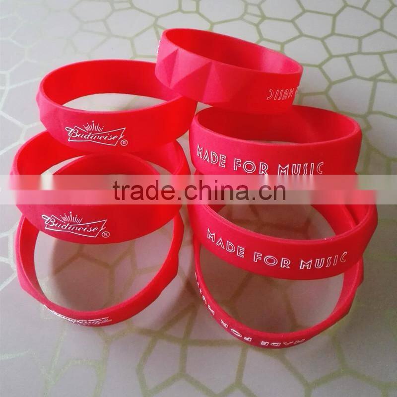 Wholesale Cheap Custom Embossed Mosquito Repellent Silicone Bracelet Wristband