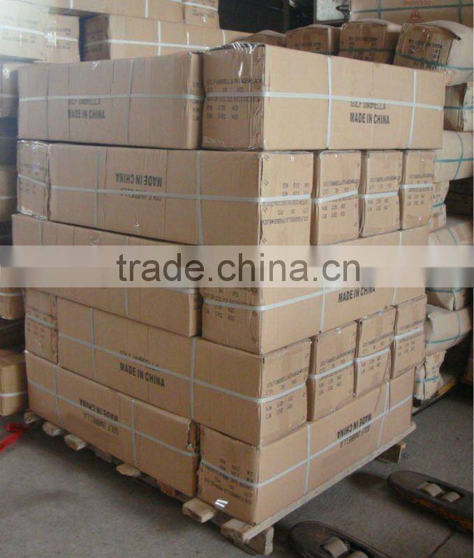 red Top quality automatic advertising dual layers aluminum golf umbrella