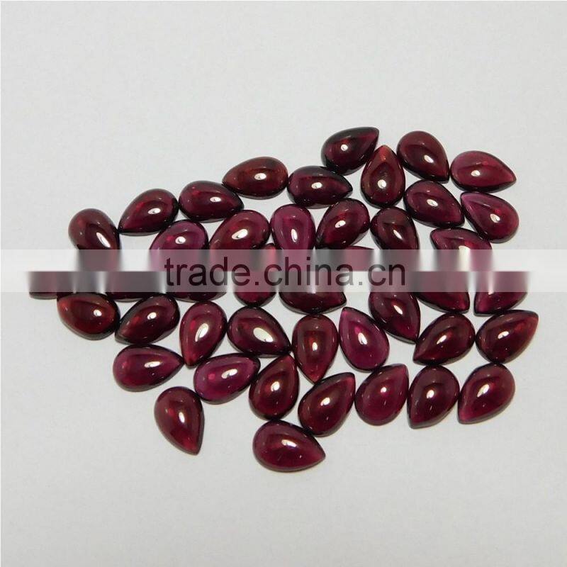 NATURAL GARNET CABOCHON GOOD COLOR & QUALITY 6X9 MM PEAR LOT