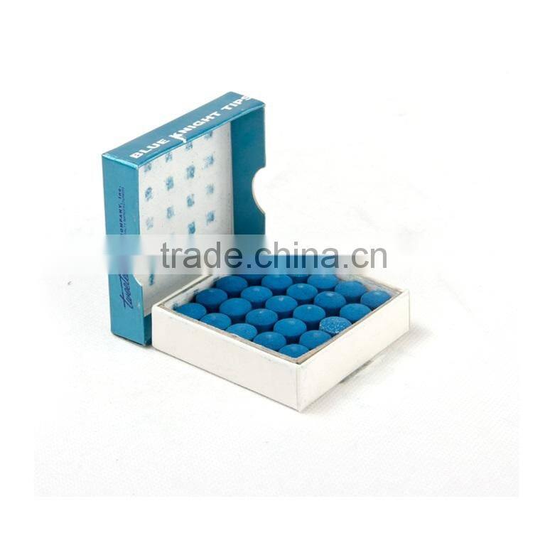 High class 50 pcs billiard pool snooker cue tips blue cue tip 10mm