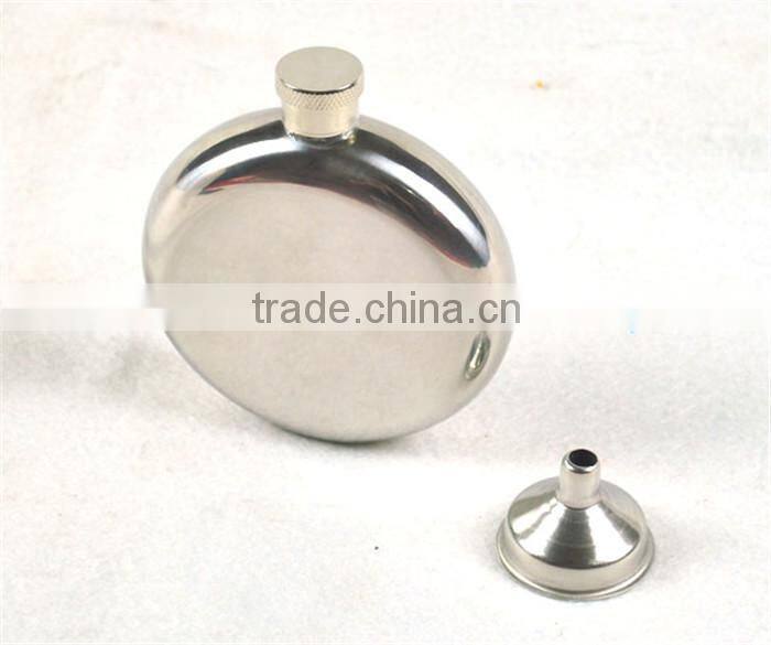 110g 5 oz Mirror Smooth Carry Portable Stainless Steel Round Hip Stainless Steel Hip Flask