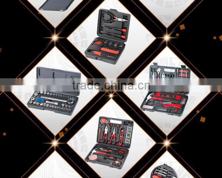 41PCS tool set 95mm extension bar 3-way ratchet handle 1/4'' sockets bits blowing mould case