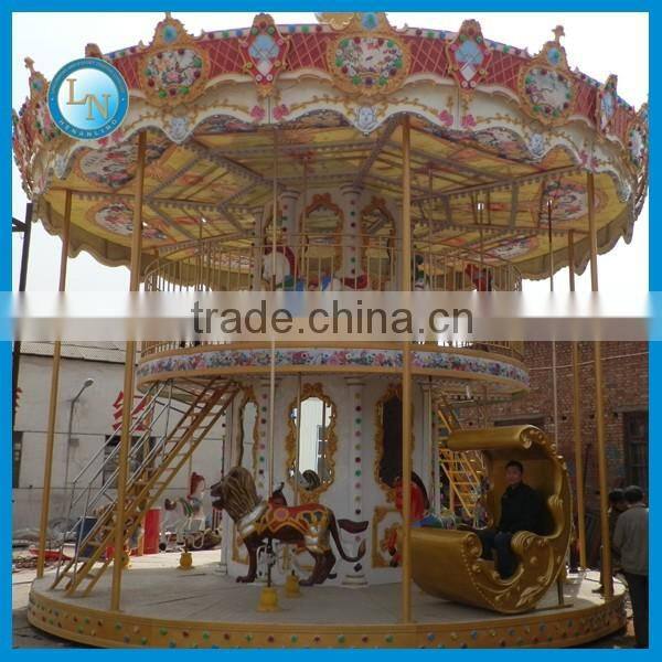 Hot sale product mechanical Double decker carousel horse ride for sale