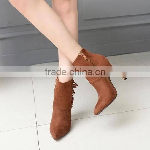 2016 winter high quality women ankle boots lace up high heel ankle boots PF4418