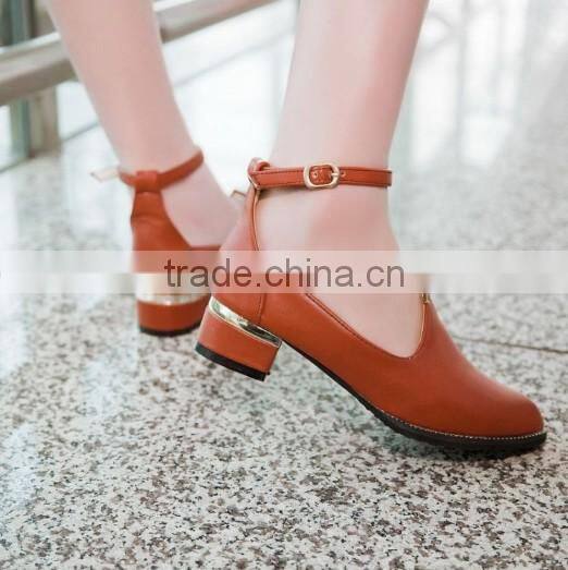 size 43 wholesale women shoes with bukle strap white shoes CP6476