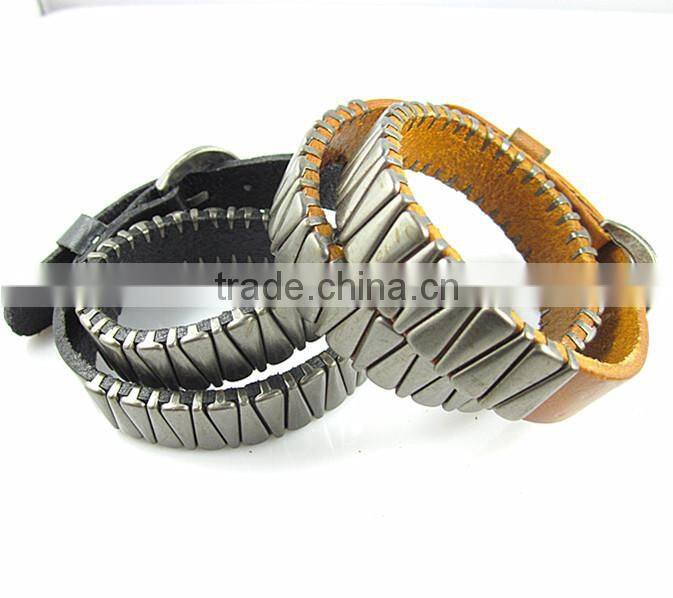 BOSHIHO male leather bracelet/leather ankle bracelets/customizable leather bracelets