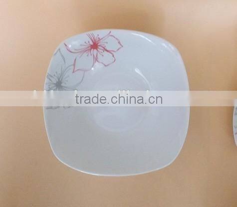 10.5 inch dinner plate Hotel restaurant square big dinner plates dishes custom printed plate