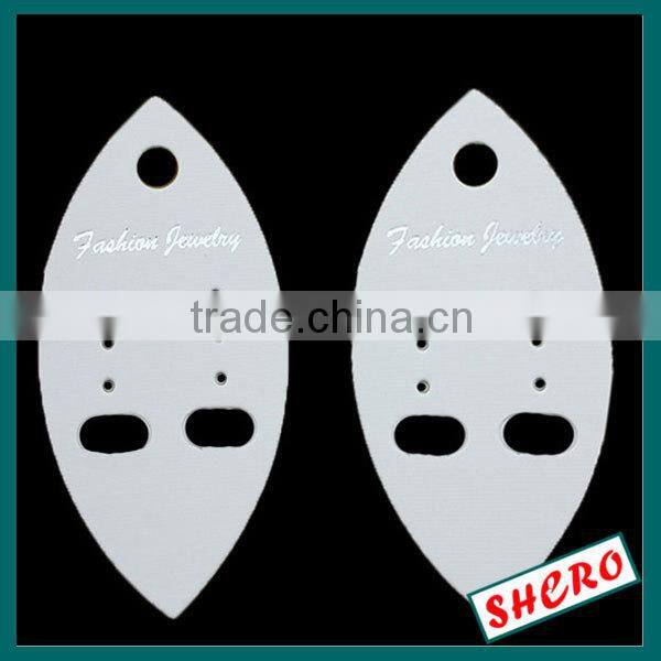 leaf shape white hanging jewelry cards for earring
