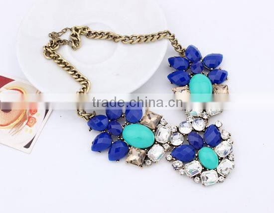 Fashion Resin Acrylic Choker Vintage Pendant Statement Necklace Women Necklaces & Pendants Fashion Necklaces for Women 2014