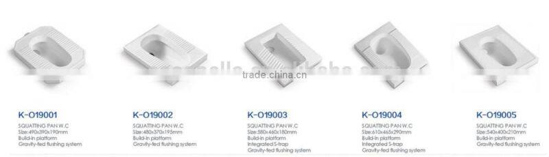 Bathroom ceramic squat pan wc