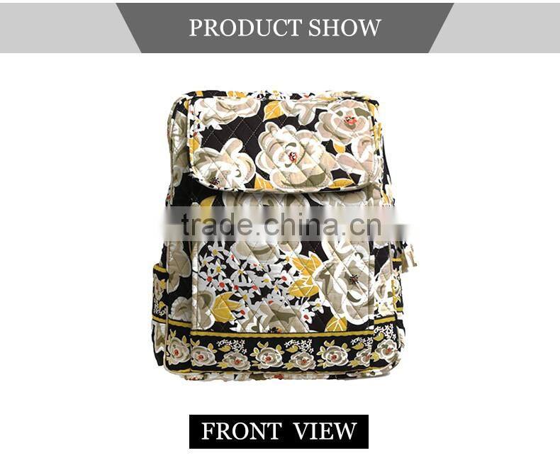 Hot sale pretty quilted pattern duffel womens big cotton back pack