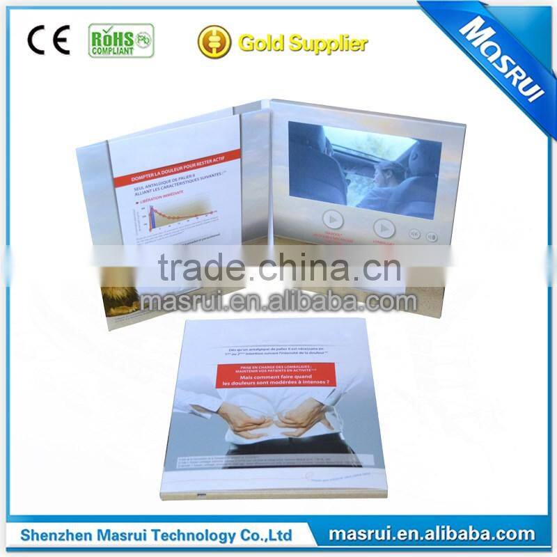 Medical presentation video brochure with 4.3 " lcd screen